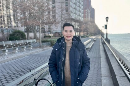 Garry Ho along the waterfront in Battery Park City, Manhattan